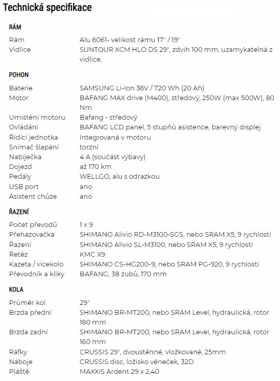 E-FIONNA 7.7-M SPECIFIKACE 1